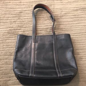 Black Leather Coach Tote
